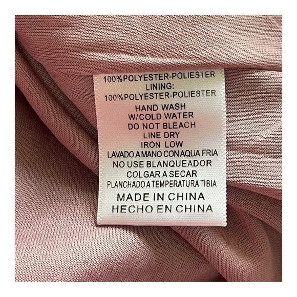 Listicle Tiered Mini Dress Womens Large Dusty Rose Textured Grid Balloon Sleeve - Picture 8 of 10